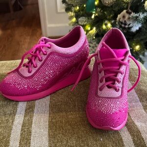 Glittery Pink Kids Sneakers
